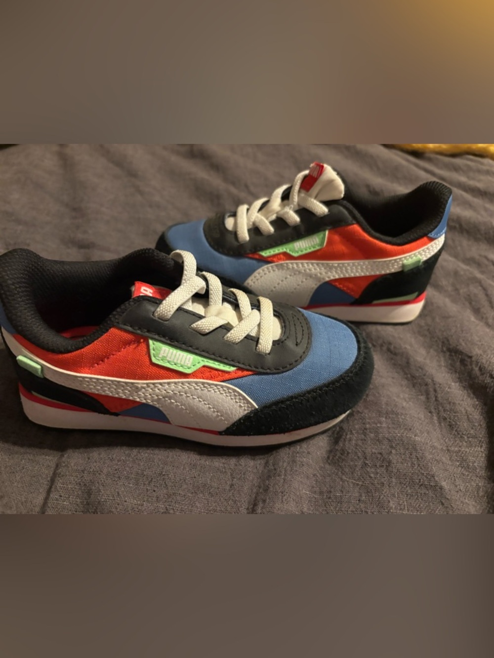 Puma Future Rider Toddler Sneakers Size 10C Multicolor Blue Red Black Kids